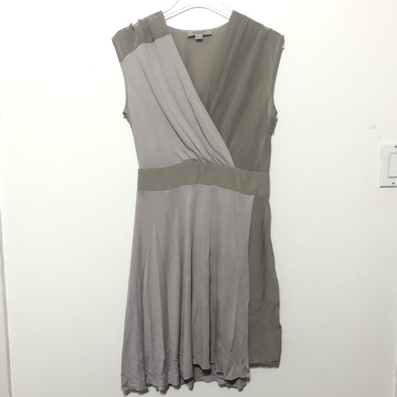AllSaints Zuri Dress Silk Taupe sleeveless - Picture 3 of 12